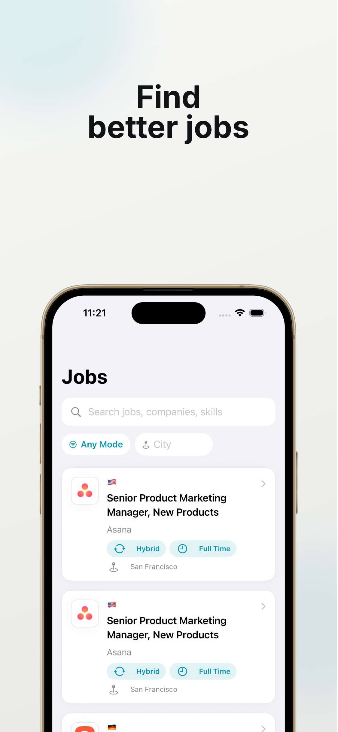 JobHunter iPhone application autofill screenshot