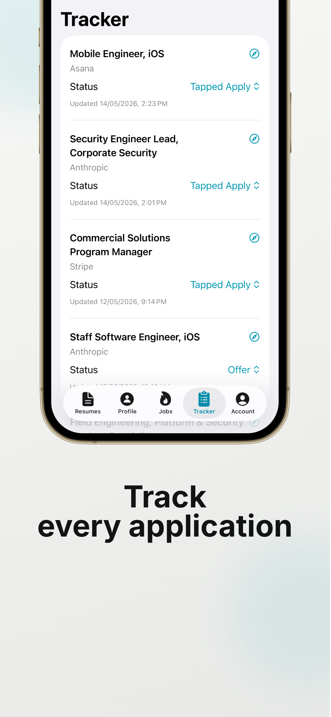 JobHunter AI cover letter workflow screenshot